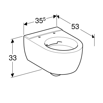 Унитаз подвесной безободковый Geberit iCon (204060000)