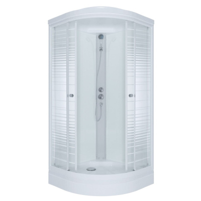 Душевая кабина Тритон Стандарт 100*100 А 1/4 круга, низ. подд., Аква, Полосы, Белый, ДН4 (7 мест+сифон D90мм) (Щ0000030290) Душевая кабина Тритон Стандарт 100*100 А 1/4 круга, низ. подд., Аква, Полосы, Белый, ДН4 (7 мест+сифон D90мм) (Щ0000030290)