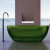 Прозрачная ванна ABBER Kristall зеленая (AT9703Emerald)