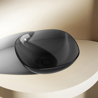 Раковина накладная прозрачная ABBER Kristall (AT2806Onyx) Раковина накладная прозрачная ABBER Kristall (AT2806Onyx)