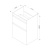 AM.PM X-Joy, База под столешницу для стиральной машины, напольная, 60 см, 2 ящика, белый глян. (M85AFSX0602WG)