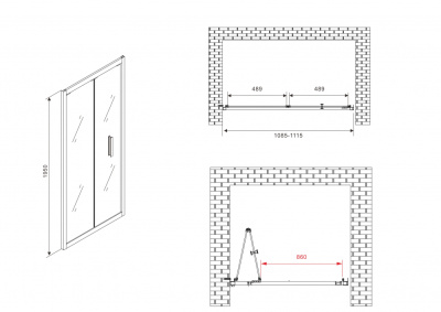 Душевая дверь ABBER Sonnenstrand (AG07110)