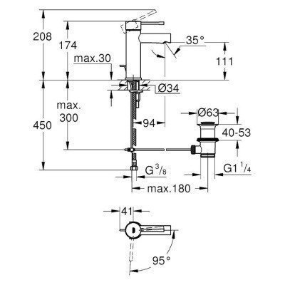 Смеситель для раковины Grohe - Essence (23379001)
