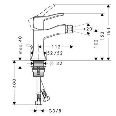 Смеситель для биде Hansgrohe - Metris Classic (31275000)