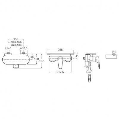 Смеситель для душа Roca - Atlas (5A2190C0M)