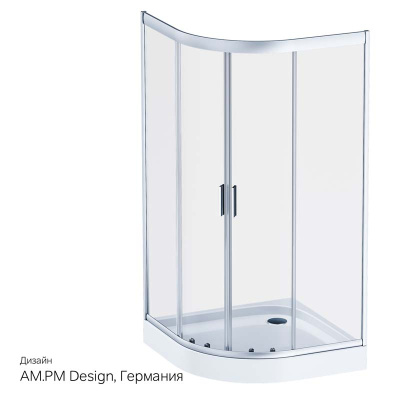 Душевое ограждение 100х100, без поддона AM.PM Gem (W90G-401-100WT)