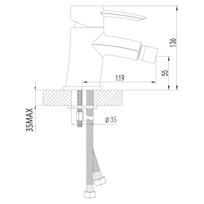 Смеситель Lemark Atlantiss для биде (LM3208C)