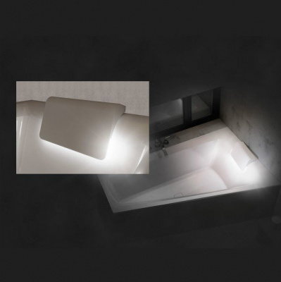 Ванна акриловая RIHO STILL SMART L 170x110 + светодиоды и подголовник с размещением справа + заполнение через перелив (BR04C0500K00130)