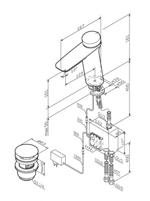 Смеситель для умывальника TouchReel электронный, излив 125 мм AM.PM Inspire 2.0 (F50A82400) Смеситель для умывальника TouchReel электронный, излив 125 мм AM.PM Inspire 2.0 (F50A82400)