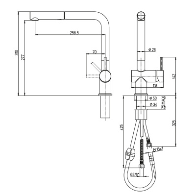 Смеситель для кухни Paini Cucina (HDCR566KM)