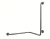 Поручень Nofer настенный правый под двумя углами 90* для людей с ограниченными возможностями, глянцевый (15050.B)