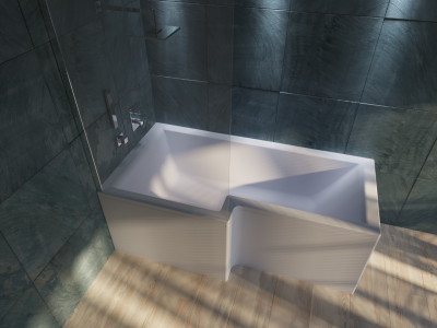 Ванна акриловая 1Marka "LINEA" 165*85 L (01лин16585л)