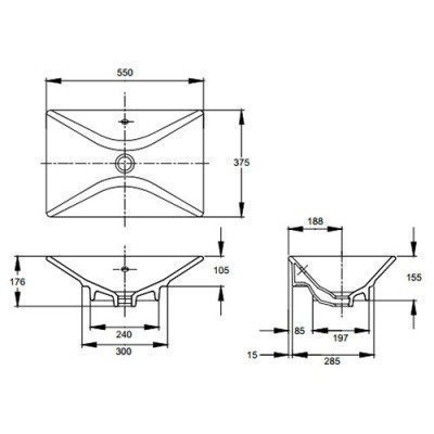 Раковина Jacob Delafon - Reve 55x37.5 (E4819-00)