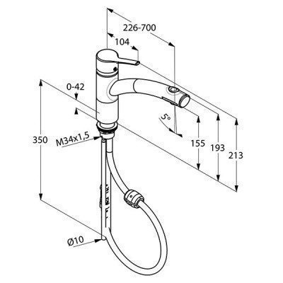 Смеситель для кухни  Kludi  -  TRENDO (335810575)