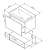 AM.PM GEM, База под раковину, подвесная, 60 см, 1 ящик push-to-open, цвет: белый, глянец (M90FHX06021WG)