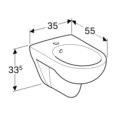 Биде подвесное Geberit 
Renova
 (233040000)