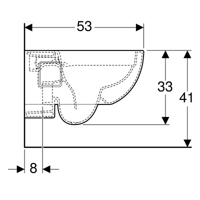 Унитаз подвесной безободковый Geberit Renova (203070000)