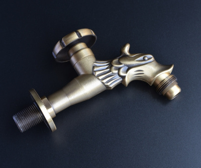 Сливной латунный кран для хамама (насадка-«рассекатель») бронза (21600)