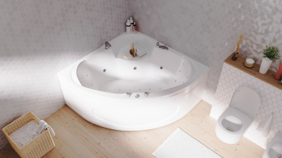 Ванна акриловая 1Marka "TRAPANI" 140*140 (01тр1414)