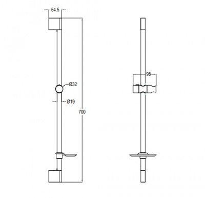 Душевая штанга Bravat (D141C) Душевая штанга Bravat (D141C)