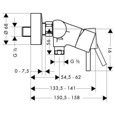 Смеситель для душа Hansgrohe - Talis (32640000) Смеситель для душа Hansgrohe - Talis (32640000)