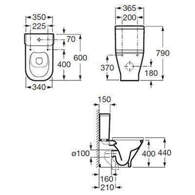 Безободковый унитаз Roca - the Gap Clean Rim (34273700H)