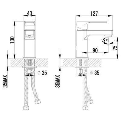 Смеситель для раковины Lemark - Grace (LM1506C)