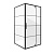 Душ. ограждение NG-0290-08 BLACK (900х900х1950) квадрат, дверь распашная, 1 место (_02900831BLACK)
