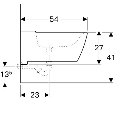Биде подвесное Geberit 
Xeno²
 (500.501.01.1)