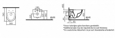 Комплект безободкового унитаза VitrA Sento Hygiene, кнопка глянцевый хром (9830B003-7207) Комплект безободкового унитаза VitrA Sento Hygiene, кнопка глянцевый хром (9830B003-7207)
