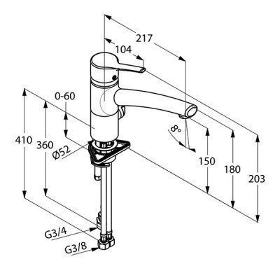 Смеситель для кухни  Kludi  -  TRENDO (335760575)