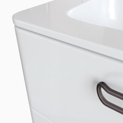 Тумба напольная с умывальником, белая, 60 см, Brick, IDDIS (BRI60WFi95K)