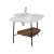 Керамическая столешница Vitra Plural 100 см под раковину, цвет матовый белый, левосторонняя (62571)