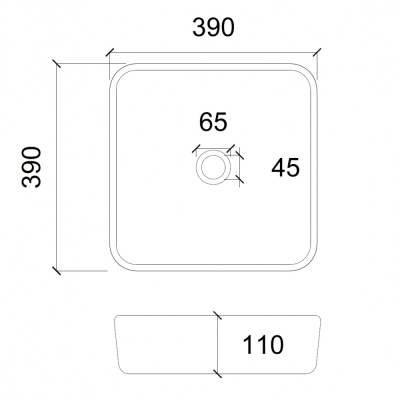 Раковина накладная стеклянная ABBER Glas прозрачная (AK2311)