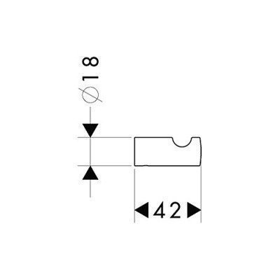 Крючок одинарный Hansgrohe - Logis (40511000) Крючок одинарный Hansgrohe - Logis (40511000)