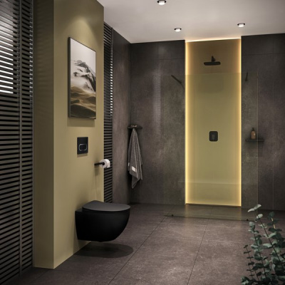 Унитаз подвесной Ravak Uni Chrome RimOFF (безободковый) черный (X01794)