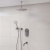 A174868 WasserKRAFT Thermo Встраиваемый комплект для ванны с верхней душевой насадкой, лейкой и изливом (A174868 Thermo)
