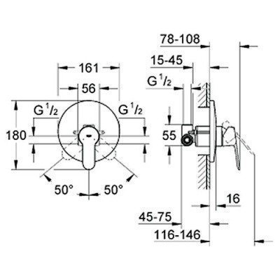 Смеситель для душа Grohe - BauEdge (29078000)