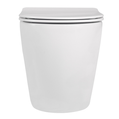 Унитаз ABBER Bequem приставной белый, безободковый (AC1111)