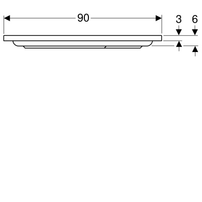 Душевой поддон прямоугольный, 75х90 см Geberit Renova (652250000)