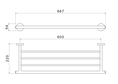 Полка для полотенец AQUATEK ОБЕРОН (AQ4222CR) Полка для полотенец AQUATEK ОБЕРОН (AQ4222CR)