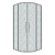 Душ.ограждение 301.K33.02.1010.10.02 Cosmo (100*100*195) полукруг,раздвижн,хром,стекло шиншилла,1мес. (301.K33.02.1010.10.02)