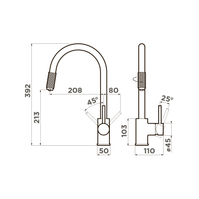 Смеситель для кухни Omoikiri Tamura-BN (4994334)