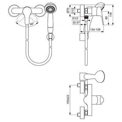 Смеситель для душа Vidima - Flow (BA224AA)
