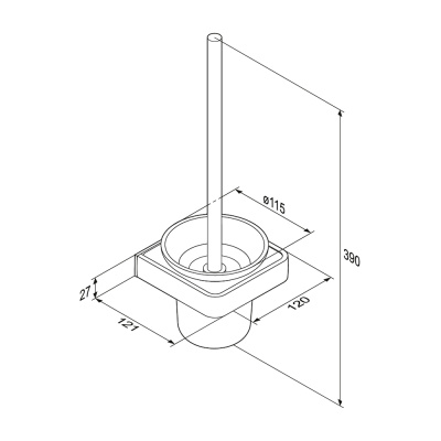 Damixa Jupiter Стойка с туалетной щеткой (DA7733300)