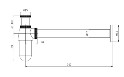 Сифон AQUATEK (AQ6011CR)