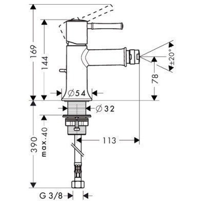 Смеситель для биде Hansgrohe - Тalis Classic (14120000)