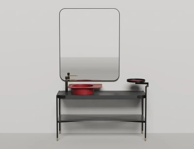 Консоль Salini Ninfea, металл, черная (27N114)