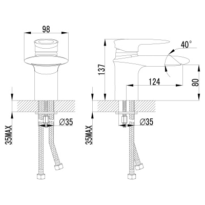 Смеситель Lemark Status для раковины (LM4446C)
