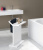 Столик для ванной комнаты ABBER Stein с полотенцедержателем, белый (AS1637)